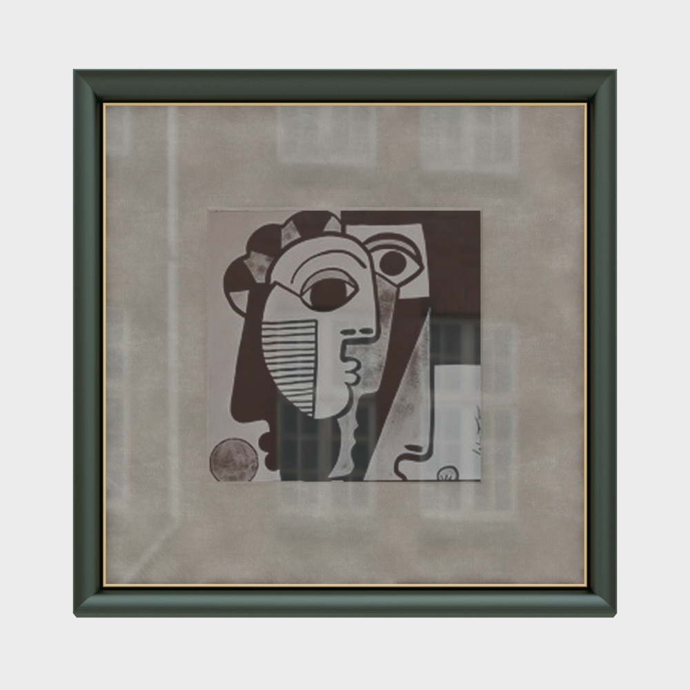 Brusheep French Abstract Painting Living Room Sofa Wall Combination Painting Retro Decorative Painting Villa Hall Art Hanging - C43×43cm