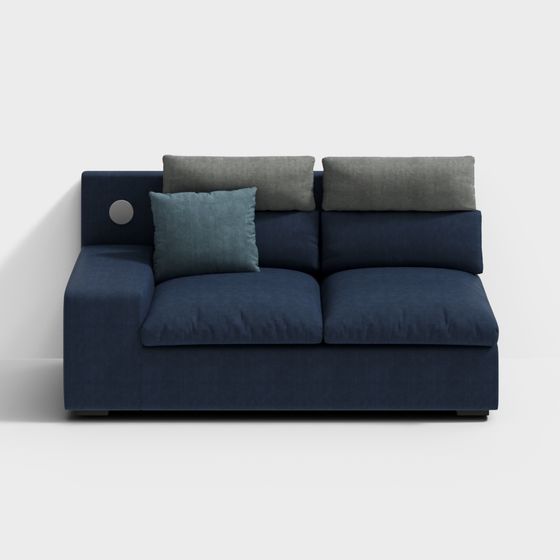 Elegant Modern Sofa 3D model for Contemporary Interiors