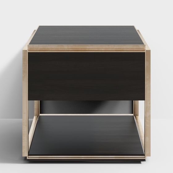 Image showcasing Minimalist Side Table 3D Model - Wood Texture Design