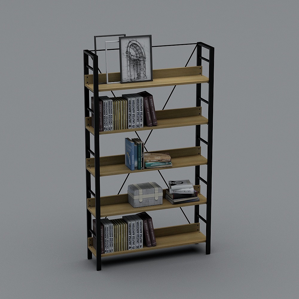 Kệ sách LOFT công nghiệp-4