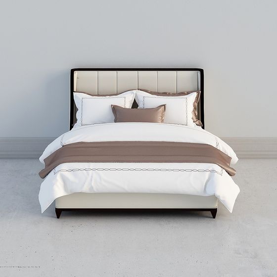 Elegant Urban Luxury Bed 3D model for Inspired Spaces