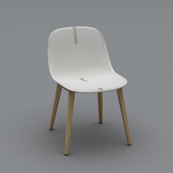 Stylish Minimalist Chair 3D model for Creative Projects