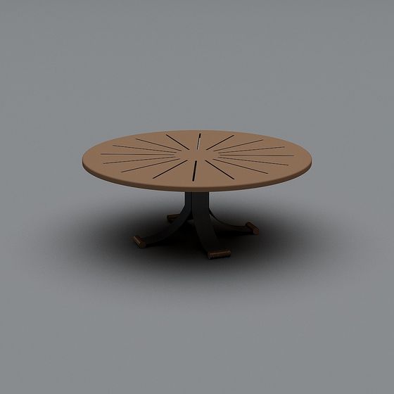 Low Poly Round Table 3D model