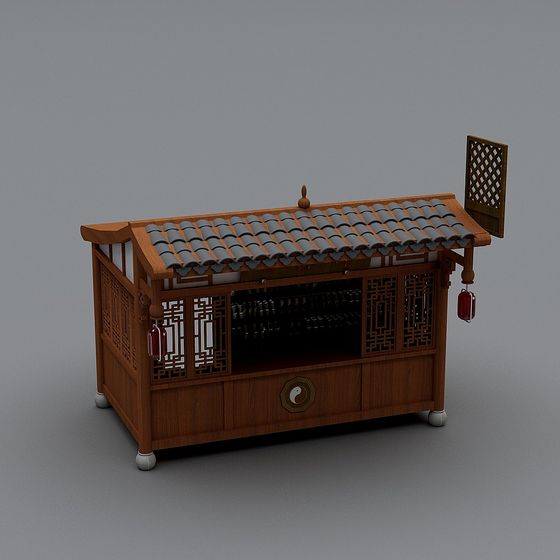 Traditional Tea House 3D model with Cultural Essence