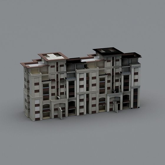 Urban Apartment Building 3D model
