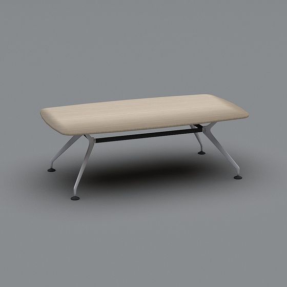 Streamlined Conference Table 3D Model