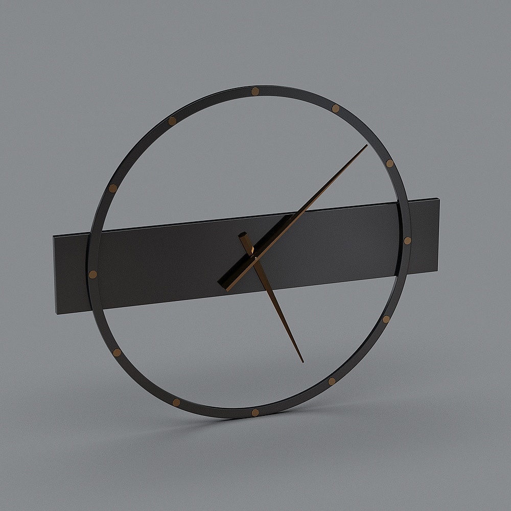 Elegant Minimalist Wall Clock 3D model