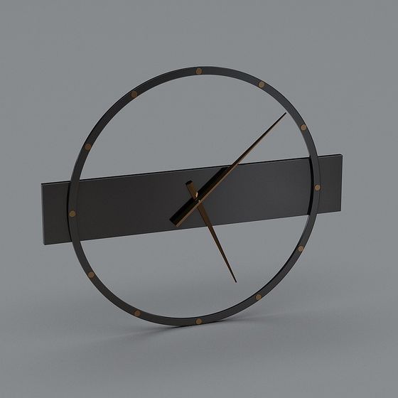 Elegant Minimalist Wall Clock 3D model