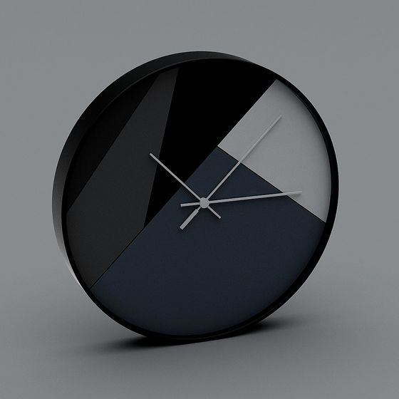 Stylish Geometric Clock 3D model for Contemporary Spaces