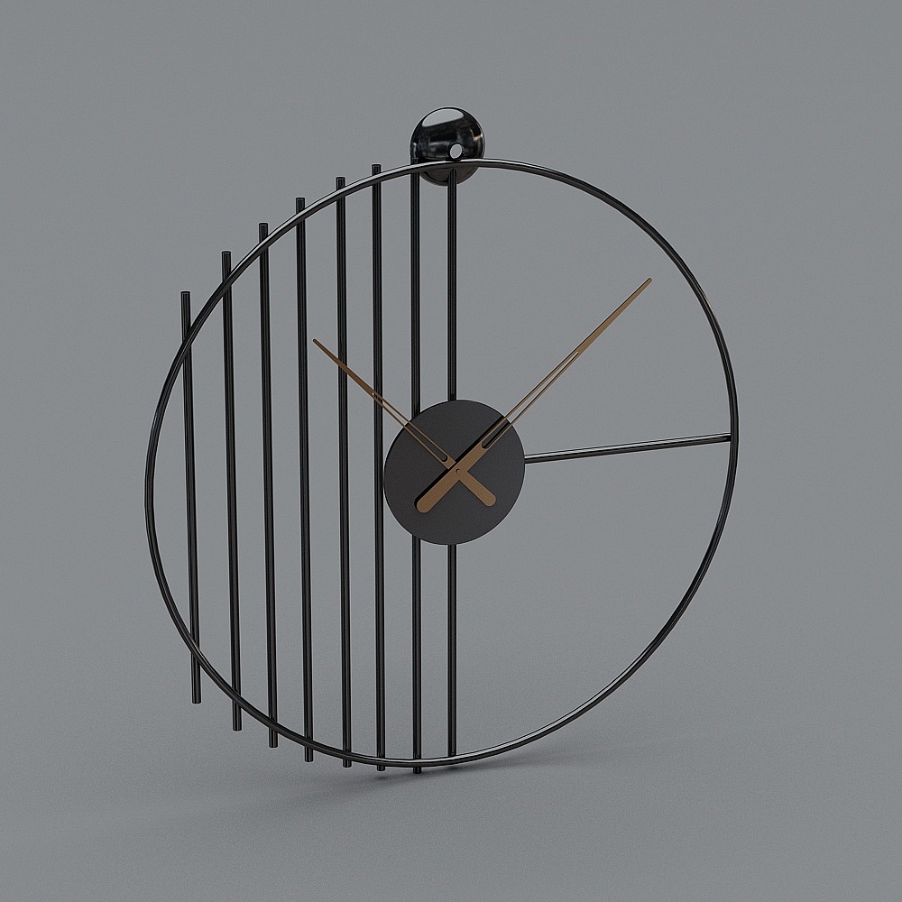 Time Cage Low-Poly High-Detail Clock 3D model