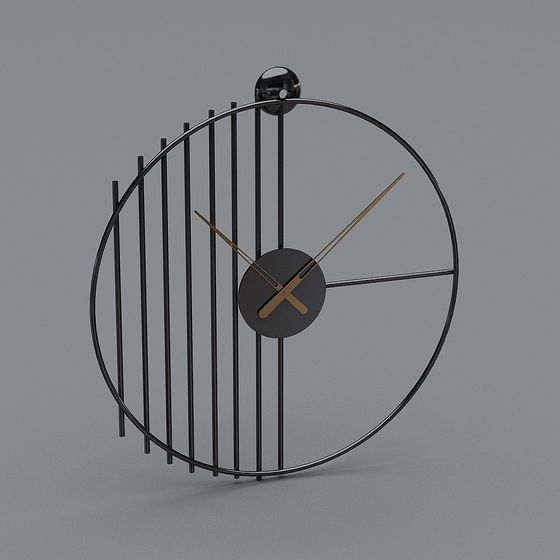 Time Cage Low-Poly High-Detail Clock 3D model
