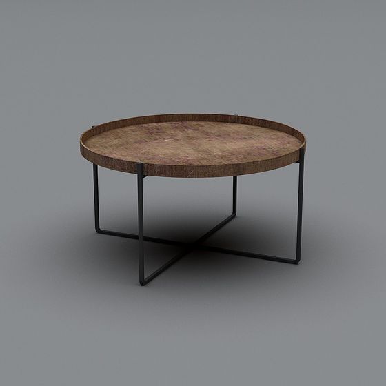 Unique Low-Poly Round Table 3D model Design