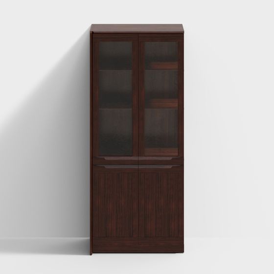 Stylish Low-Poly Bookshelf 3D model for Modern Spaces