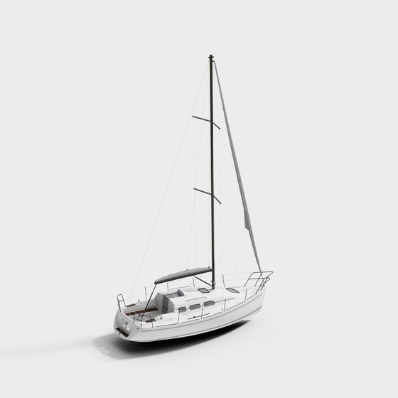 Elegant Sailing Dream 3D model