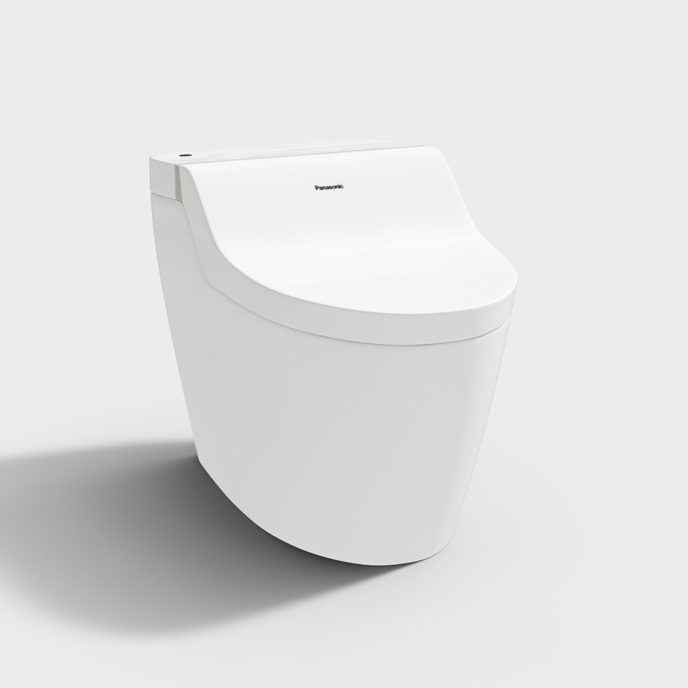 Panasonic Smart Toilet 3D Model – Minimalist Ceramic Design