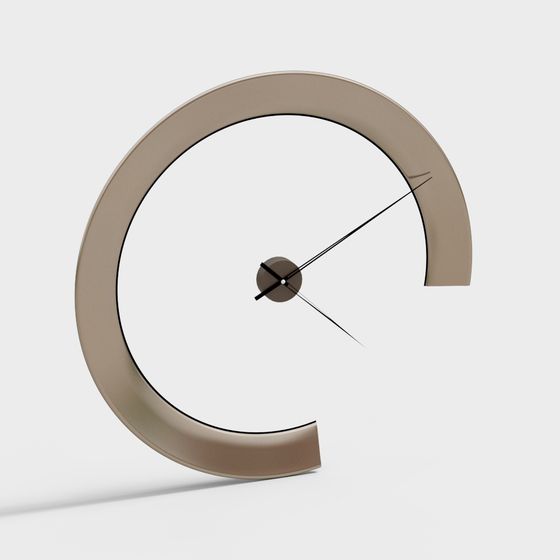 Stylish Low-Poly Clock 3D model for Creative Projects