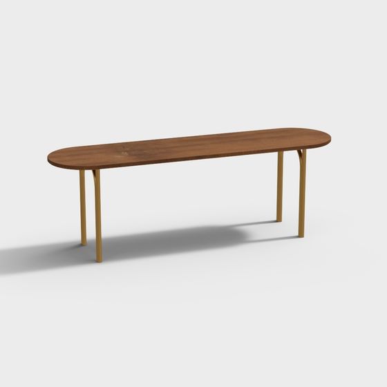 Elegant Oval Dining Table 3D model