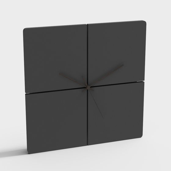 Square Clock 3D Model
