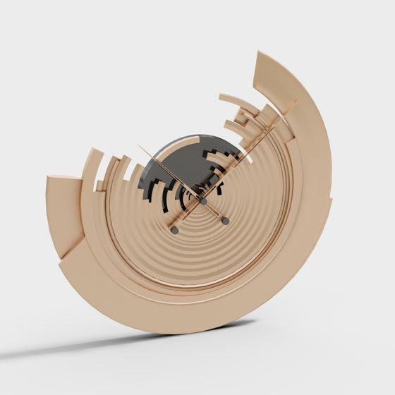 Elegant 3D Clock Model for Innovative Spaces