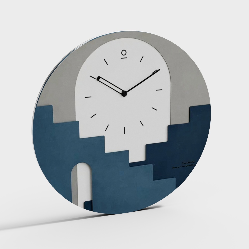 Modern Low-Poly Clock 3D model