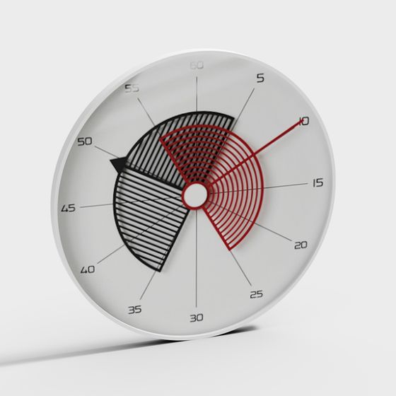 Elegant Low-Poly Clock 3D model for Modern Designs