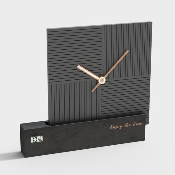 Elegant Minimalist Desktop Clock 3D model