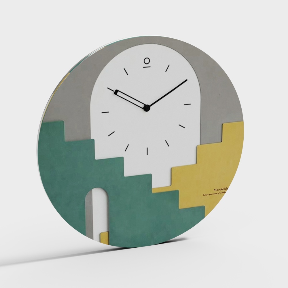 Urban Time 3D Model - Artistic Clock Design