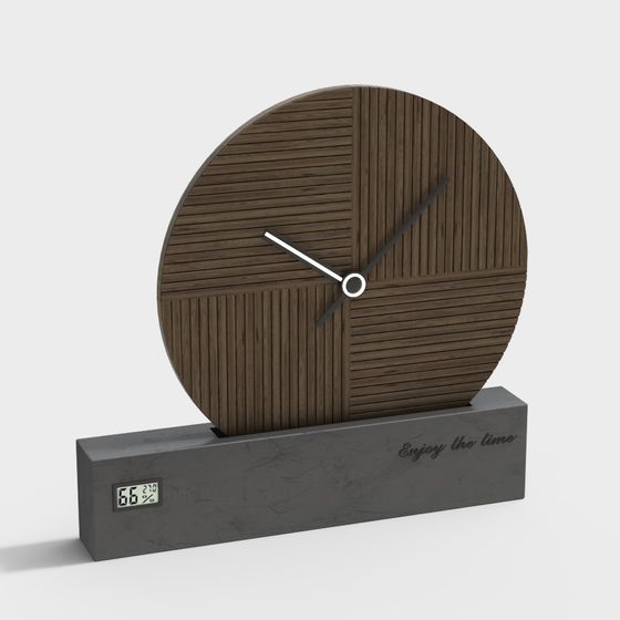 Elegant Minimalist Clock 3D model