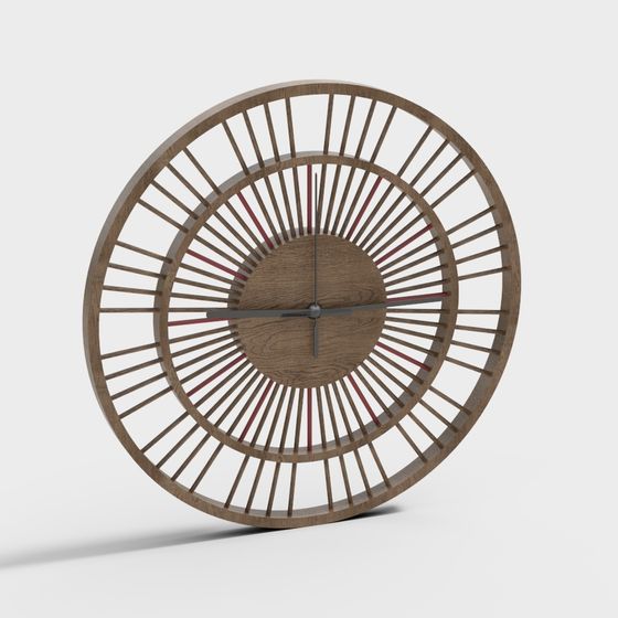 Stylish Low-Poly Clock 3D model for Creative Projects