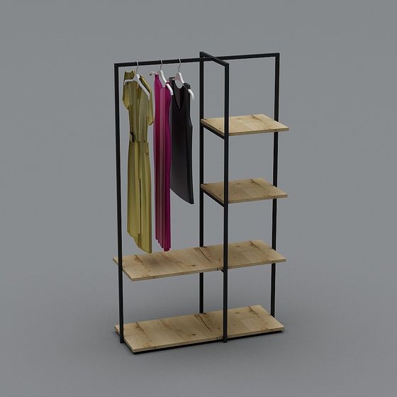 Stylish Clothing Display Rack 3D model