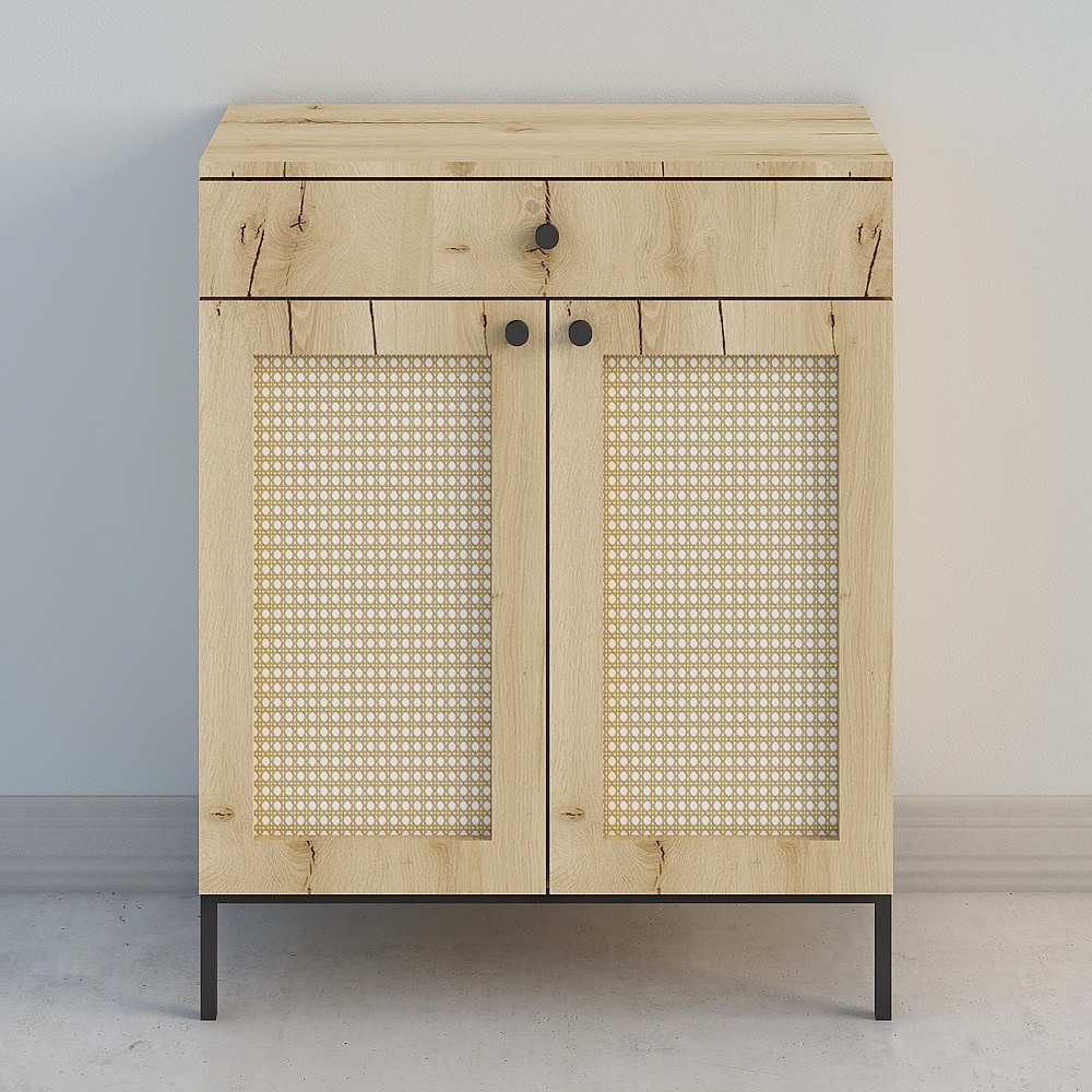 Elegant Wooden Storage Cabinet 3D model