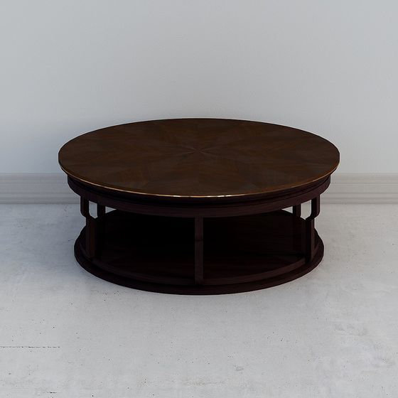 Stylish Round Coffee Table 3D model