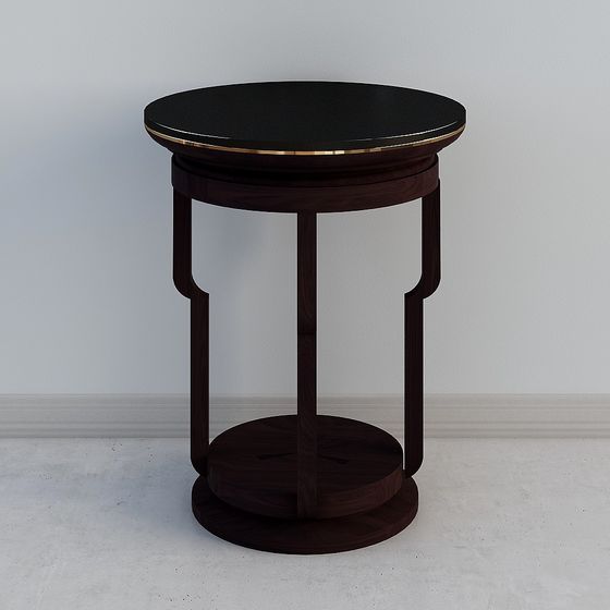 Modern Low Poly Round Table 3D model for Creative Spaces