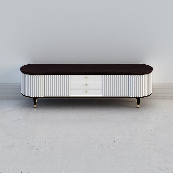 Streamlined TV Cabinet 3D model