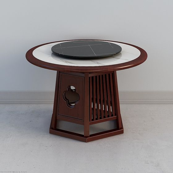 Stylish Round Table 3D Model for Creative Use