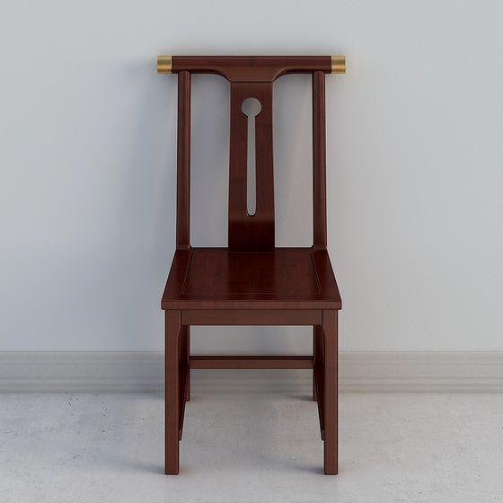 Minimalist Wooden Chair 3D model