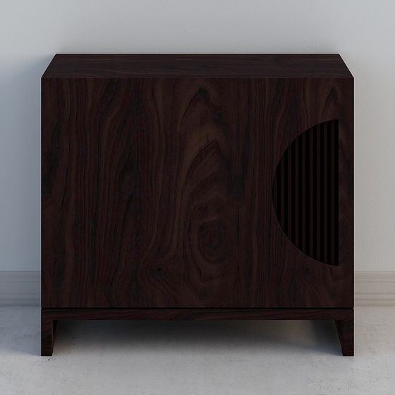 Stylish Wooden Art Cabinet 3D model