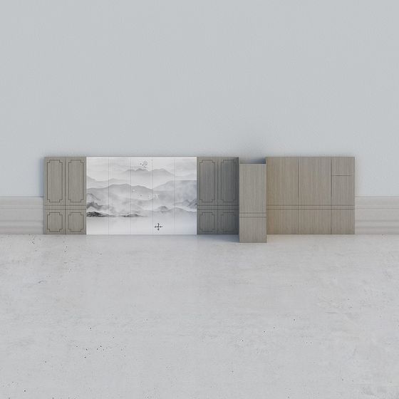 Elegant Landscape Screen 3D model for Modern Interiors