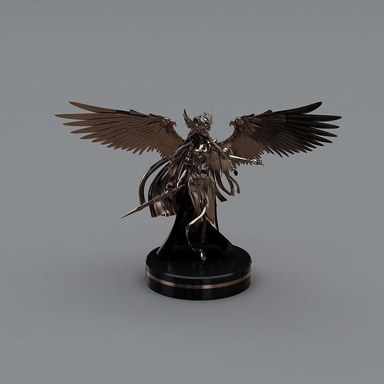 Dark Angel 3D Model for Captivating Creative Projects