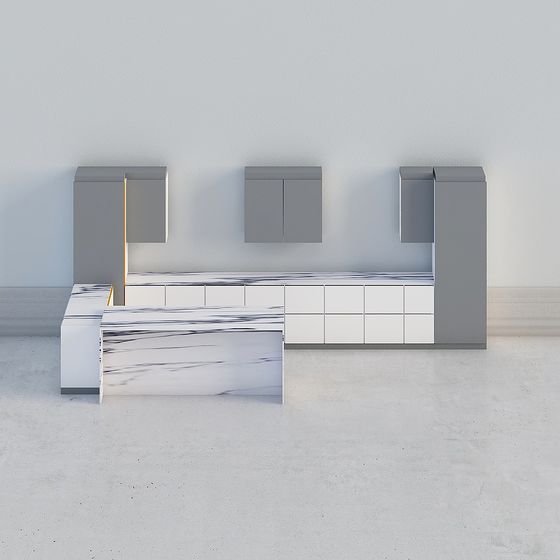 Minimalist Living Room Furniture Set 3D model for Modern Spaces