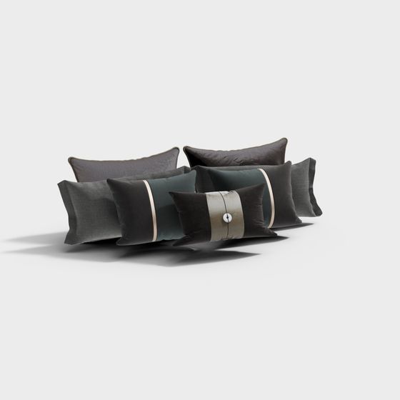 Elegant Pillow Cover 3D Model Collection