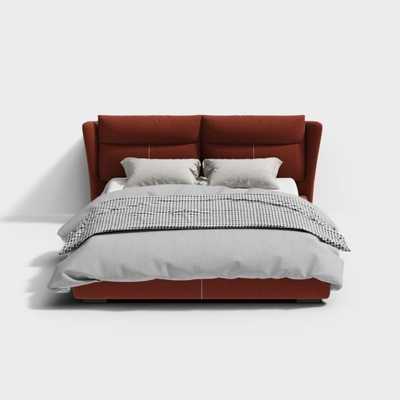 Urban Comfort 3D model Bed for Modern Interiors