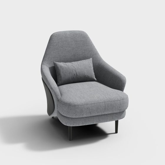 Cozy Lounge Chair 3D model for Creative Spaces
