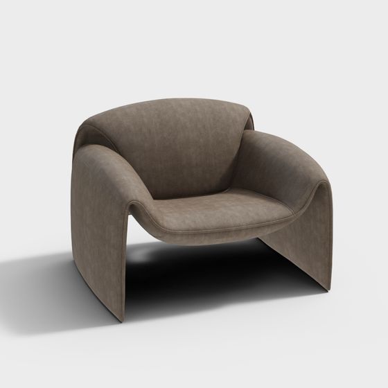 Elegant Low Poly Modern Sofa 3D model