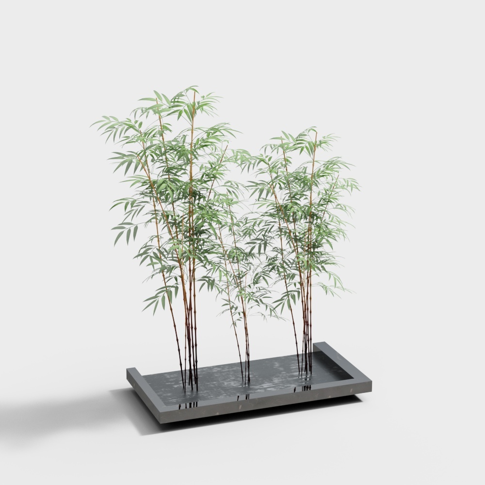 Charming Bamboo Grove 3D model for Serene Environments