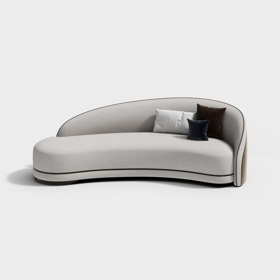 Streamlined Comfort Sofa 3D model for Contemporary Spaces