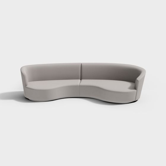 Stylish Low-Poly Sofa 3D model for Modern Interiors