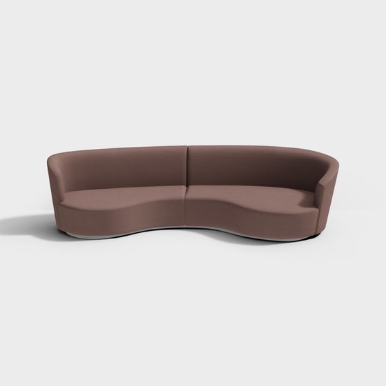 Artistic Low-Polygon Sofa 3D model for Modern Spaces