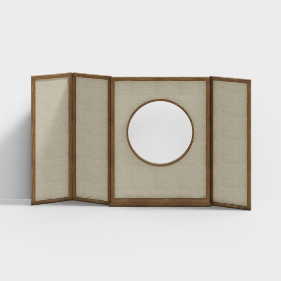 Elegant Foldable Screen 3D model for Creative Designs