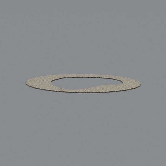 Circular Carpet 3D model - Low Poly Design